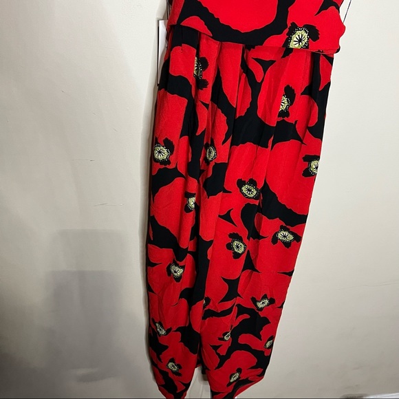 NWT ELOQUII WIDE LEG FLORAL RED JUMPSUIT SIZE 14 - Picture 11 of 12